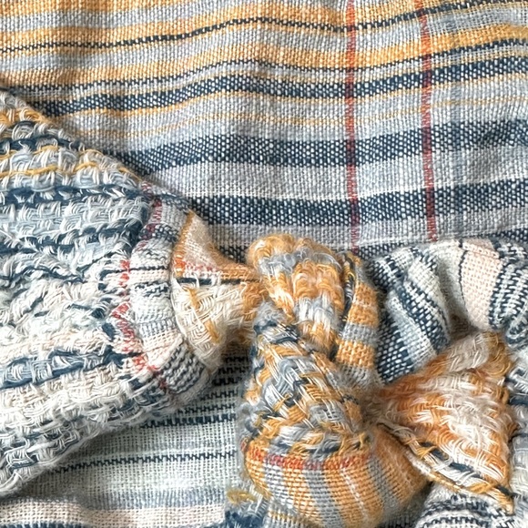 Free People Plaid Boho Crop Blouse Size M - Picture 5 of 16